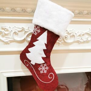 Langray - 2 Pieces Christmas Stockings, 2 Designs Large Size Christmas Stocking Gifts Hanging Stockings Bulk Reindeer Stocking with Plush Faux Fur