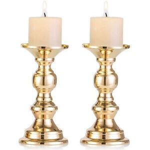 Orchidée - 2 Pieces Pillar Bandlers, Metal Wedding Centerpieces