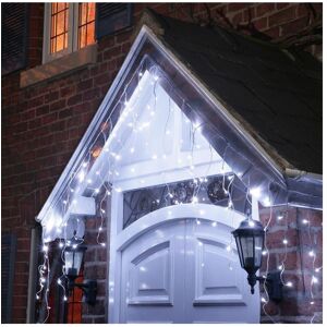 Snowtime - 200 4.6m Christmas led Icicle Chasing Lights White Xmas Tree Indoor Outdoor