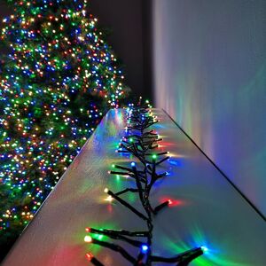 PREMIER DECORATIONS 2000 led 25m Premier Christmas Outdoor Cluster Timer Lights in Multicoloured