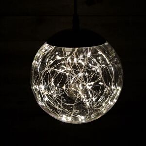 Samuel Alexander - 20cm Indoor Outdoor Mains Operated led Ball Christmas Decoration in Warm White