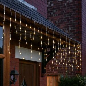 FESTIVE PRODUCTIONS 17.8m Outdoor Christmas Snowing Effect led Icicle Lights Warm White Decoration - Warm White