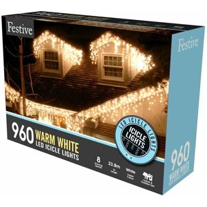 FESTIVE Outdoor Christmas Lights - Warm White - 960 led Lighta