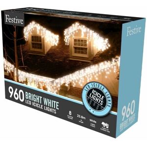 FESTIVE Outdoor Christmas Lights - White - 360 led Lights