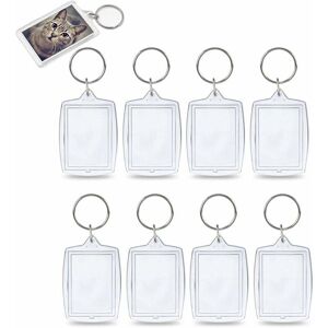 LANGRAY 25Pcs Acrylic Keyring Blanks Clear Plastic Keyrings 4×5.5cm Mothers Day Gifts from Daughter Personalised Keyring Photo Double Sided Clear Keyrings