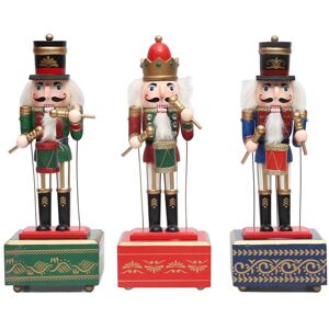 Shatchi - 30cm Musical Animated Wooden Nutcrackers Soldiers Christmas Ornament Any One