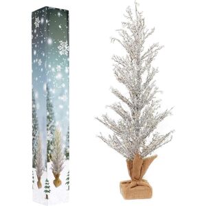 Shatchi - 91cm Prelit White Crystal Decorated Christmas Tree - White