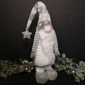 Samuel Alexander - 36 Standing Bearded Grey & White Gonk with Extendable Legs Christmas Decoration