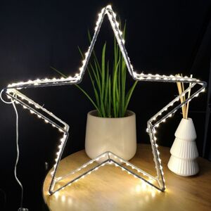 Samuel Alexander - 38cm led Dewdrop Open Star Indoor Outdoor Christmas Decoration in Warm White