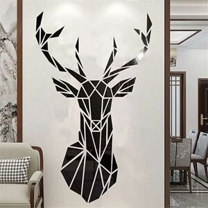 GROOFOO 3D Art of Deer Murals Wall Sticker Mural Wall Stickers Stickers Self Adhesive diy Arts Decor Wall Decoration Mural Murals Wall deer head Animals