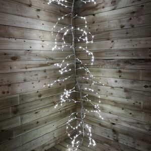 PREMIER DECORATIONS 3m Silver Lit Branch Hanging Indoor Outdoor Christmas Garland 288 White LEDs with Timer