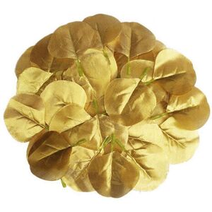 Lune - 400 Pieces Artificial Eucalyptus Leaves Bouquet Party Table Decor Decorations(Gold)