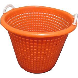 Castro - 58 Litre Orange Basket - Large Graduated Fishing Camping Home Storage