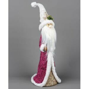 Shatchi - 58cm Santa Burgundy / Gold - Christmas Figurine