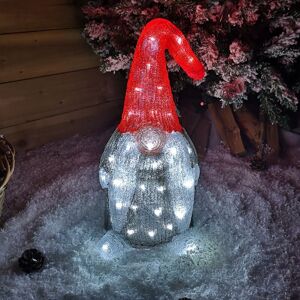 Samuel Alexander - 60 led Indoor Outdoor Acrylic Gonk Christmas Decoration in Grey