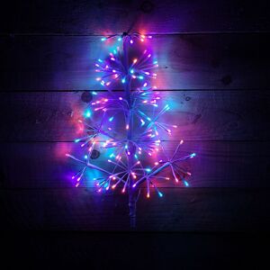 SAMUEL ALEXANDER 60CM Premier Indoor Outdoor Christmas Twinkling Starburst Tree LED Light in Rainbow