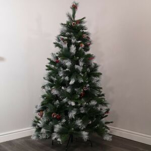 TRANSCON 7ft (210cm) Avatika Frosted Christmas Tree With Cones 896 tips