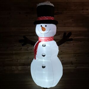 Snowtime - 8ft (245cm) led Outdoor Christmas Inflatables Snowman Indoor Light Up Decorations