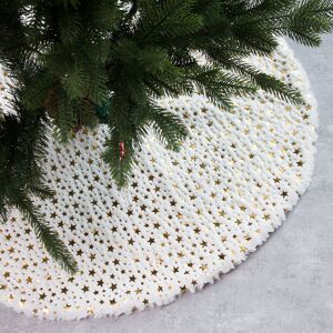 Tinor - 90 cm Christmas tree skirt, star Christmas tree mat Christmas tree stand cover Christmas tree stand cover for party Christmas tree decoration