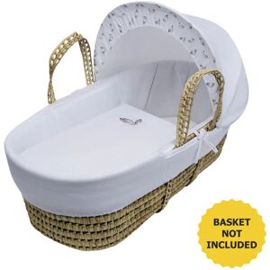 Kinder Valley - a Swan Moses Basket Bedding Set Dressings with Quilt, Padded Liner, Body Surround and Adjustable Hood