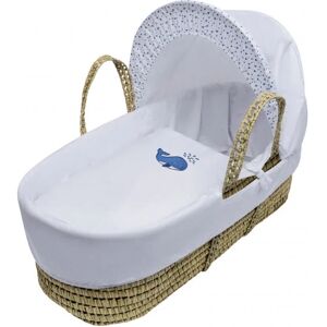 KINDER VALLEY A Whale Moses Basket Bedding Set Dressings with Quilt, Padded Liner, Body Surround and Adjustable Hood