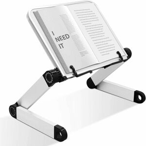 Alwaysh - Adjustable Book Stand, Adjustable Height and Angle, Ergonomic Book Stand with Paper Clips for Large School Books, Music Books, Tablet,