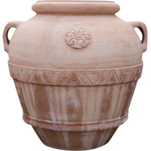 BISCOTTINI Aged Tuscan terracotta jar L80xPR74xH80 cm Made in Italy