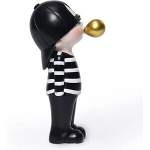 ALWAYSH Modern Sculptures Home Decor, Gum Boy Figurines Black and White Summer Table Decorations Resin Table Decorations Cute Boy Statue for Kids Room (C-Boy