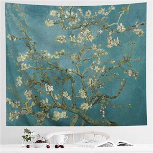 Van Gogh Flower Tapestry Oil Painting Floral Wall Hanging Nature Landscape Wall Art Home Decor for Bedroom Living Room(130cmx150cm) - Alwaysh