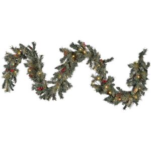 Beliani - Artificial Indoor Christmas Garland led Lights Wall Decor 270 cm Green Tenala - Green