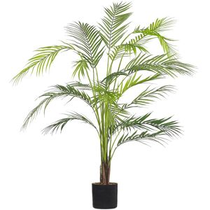 Beliani - Artificial Potted Plant for Indoor Use 124 cm Decoration Black Pot Areca Plant - Green