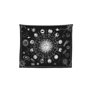 LUNE Astrology Tapestry Wall Hanging, Black Tarot Card Constellation Tapestry (200x150cm)