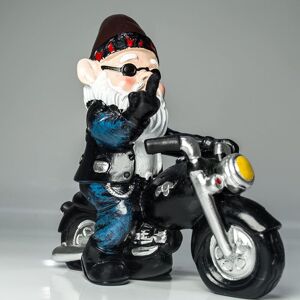 Tinor - Biker Garden Gnome Statuette, Motorcycle Gear, Garden Gnomes Sculpture, Funny Garden Gnomes Figurines, Outdoor Decor for Patio, Lawn, Yard