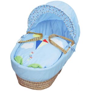 Kinder Valley - Blue Kite Moses Basket Bedding Set Dressings with Quilt, Padded Liner, Body Surround and Adjustable Hood