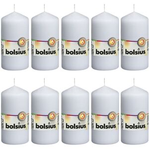 Berkfield Home - Bolsius Pillar Candles 10 pcs 120x58 mm White