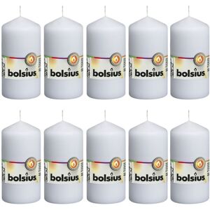 Bolsius - Pillar Candles 10 pcs 120x58 mm White White