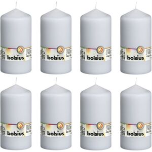 Bolsius - Pillar Candles 8 pcs 150x78 mm White White