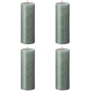 Berkfield Home - Bolsius Rustic Pillar Candles Shimmer 4 pcs 190x68 mm Oxide Blue