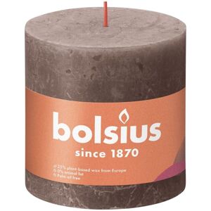 Berkfield Home - Bolsius Rustic Pillar Candles Shine 3 pcs 100x100 mm Rustic Taupe