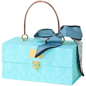 Pesce - Bridesmaid Proposal Box Vintage Pattern Handheld Gifts Box, Valentine's Day gift box, and Ribbon blue