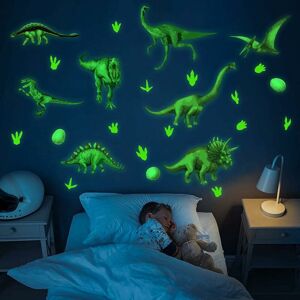 HÉLOISE Bright dinosaur kids wall decal, dinosaur wall decal nursery, wall decal, nursery wall decal, light up sticker, light up wall decal for boy's room