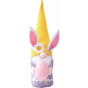 HOOPZI Bunny Decor, Girl Room Decor Gifts Nordic Swedish Nisse Scandinavian Tomte Elf Dwarf, Home Ornaments, Purple Easter Decor