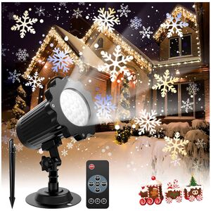 AOUGO Candle Snowflake Christmas Projector led IP65 Projector Light Outdoor and Indoor Decoration,Christmas, Wedding