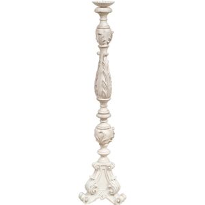 BISCOTTINI Candlestick made in italy made in italy antique white finish wood candlestick