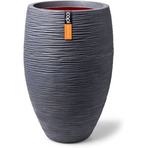 ROYALTON Capi Vase 'Nature Rib' Elegant 'Deluxe' 45x72 cm Dark Grey