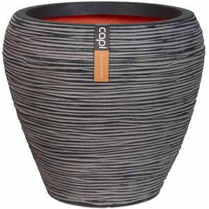 ROYALTON Capi Vase Nature Rib Tapered 42x38 cm Anthracite KOFZ362