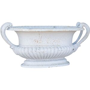 BISCOTTINI Cast cast iron vase with antique white finish