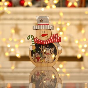 Tinor - Christmas Decorations, led Lights Christmas Snowman Shape Wooden Christmas Decorations Hotel Window Decoration