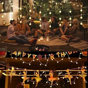 DENUOTOP Christmas fairy lights,Outdoor Light Garland, Promotion Indoor and Outdoor Light Garland, 20 m 150 Warm White led Guinguette Garland Decoration for