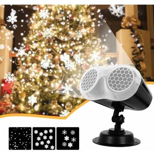 HOOPZI Christmas lights, upgraded dynamic snowflake projector lights, snow light show, waterproof, Christmas, Halloween, parties, weddings and indoor and